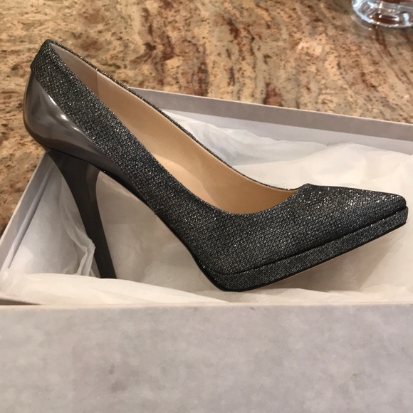 Jimmy Choo Ellis 120 Glitter Platform Pump - Picture 1 of 5